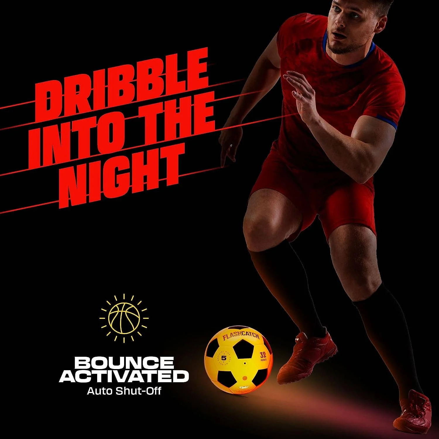 Squad Hero - Light Up Soccer Ball - Glow in the Dark - NO 5 - Image 2