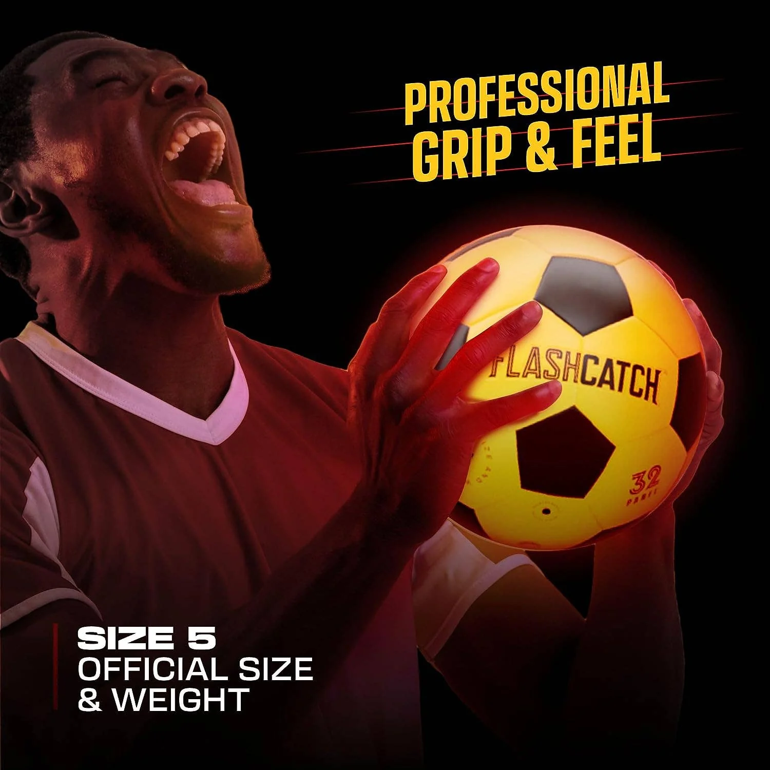 Squad Hero - Light Up Soccer Ball - Glow in the Dark - NO 5 - Image 3