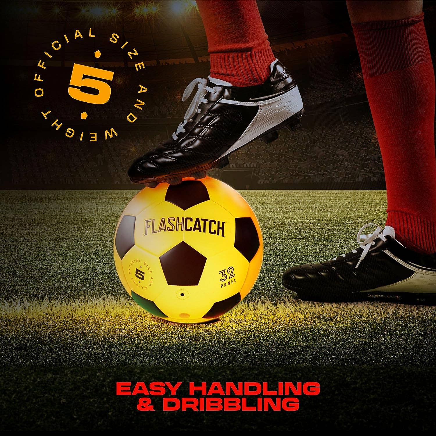 Squad Hero - Light Up Soccer Ball - Glow in the Dark - NO 5 - Image 5