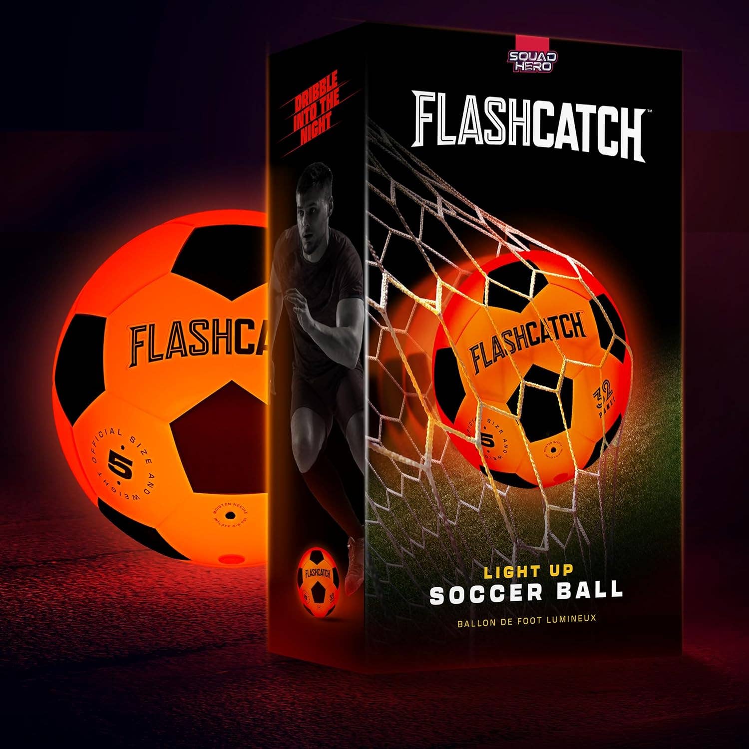 Squad Hero - Light Up Soccer Ball - Glow in the Dark - NO 5 - Image 8