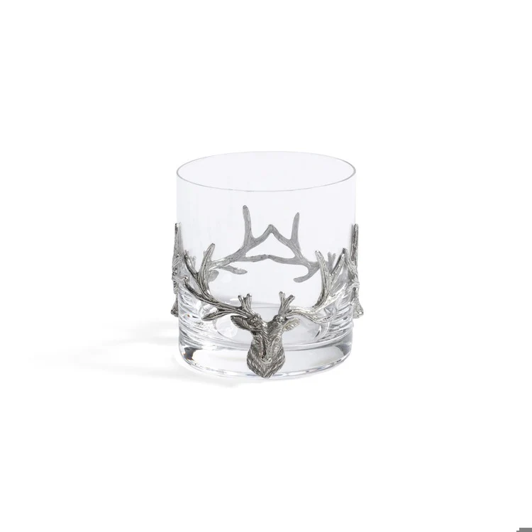 St. Anton Pewter & Glass Rock Glass, 280 ml