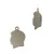 Sterling Silver Blank Girl Pendant 10x13mm Vintage Style Face Charm