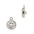 Sterling Silver White 6mm Round Bezel Set Cubic Zirconia Pendant