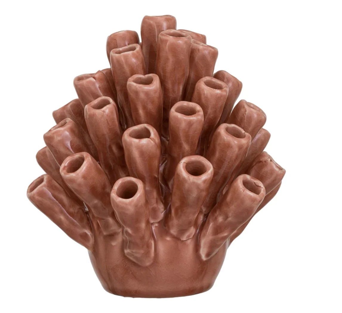 Stoneware Coral Shaped Vase