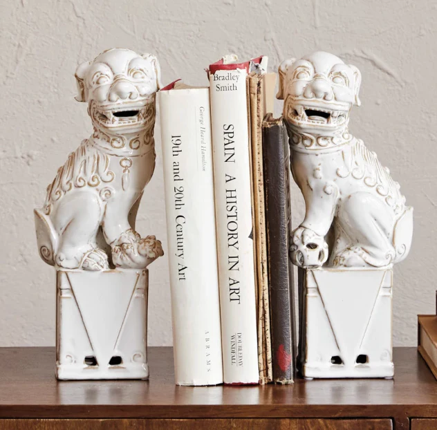 Stoneware Foo Dog Bookends each - Image 2