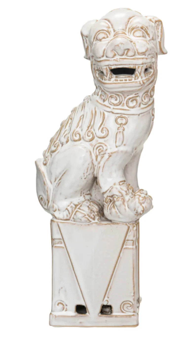 Stoneware Foo Dog Bookends each - Image 3