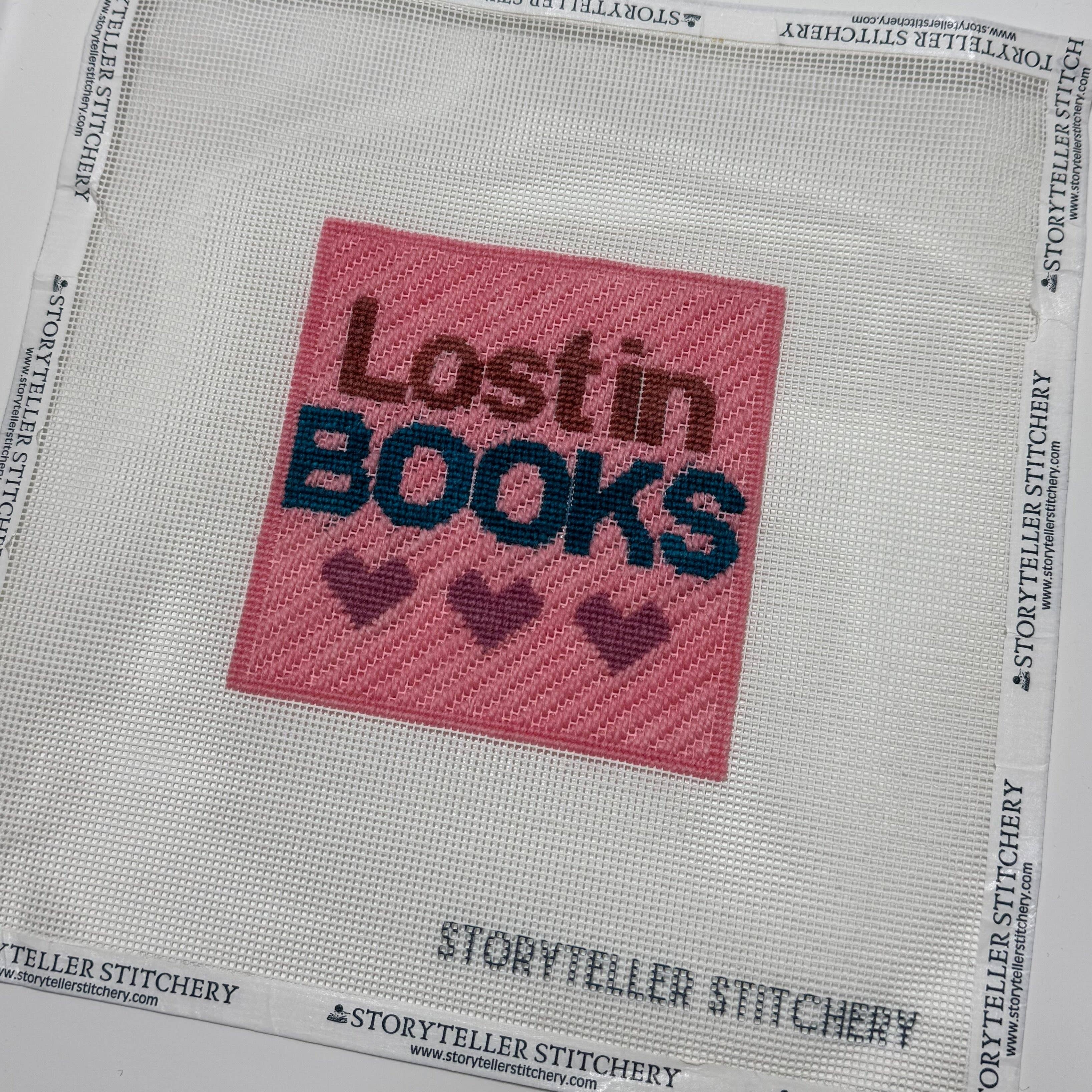 Storyteller Stitchery - Lost in Books — Modern Needlepoint Kit (Small Design) - Image 2