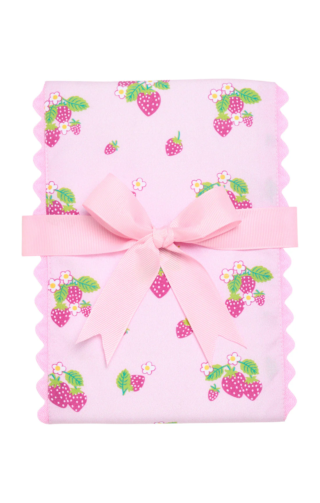Strawberry Fancy Fabric Burp