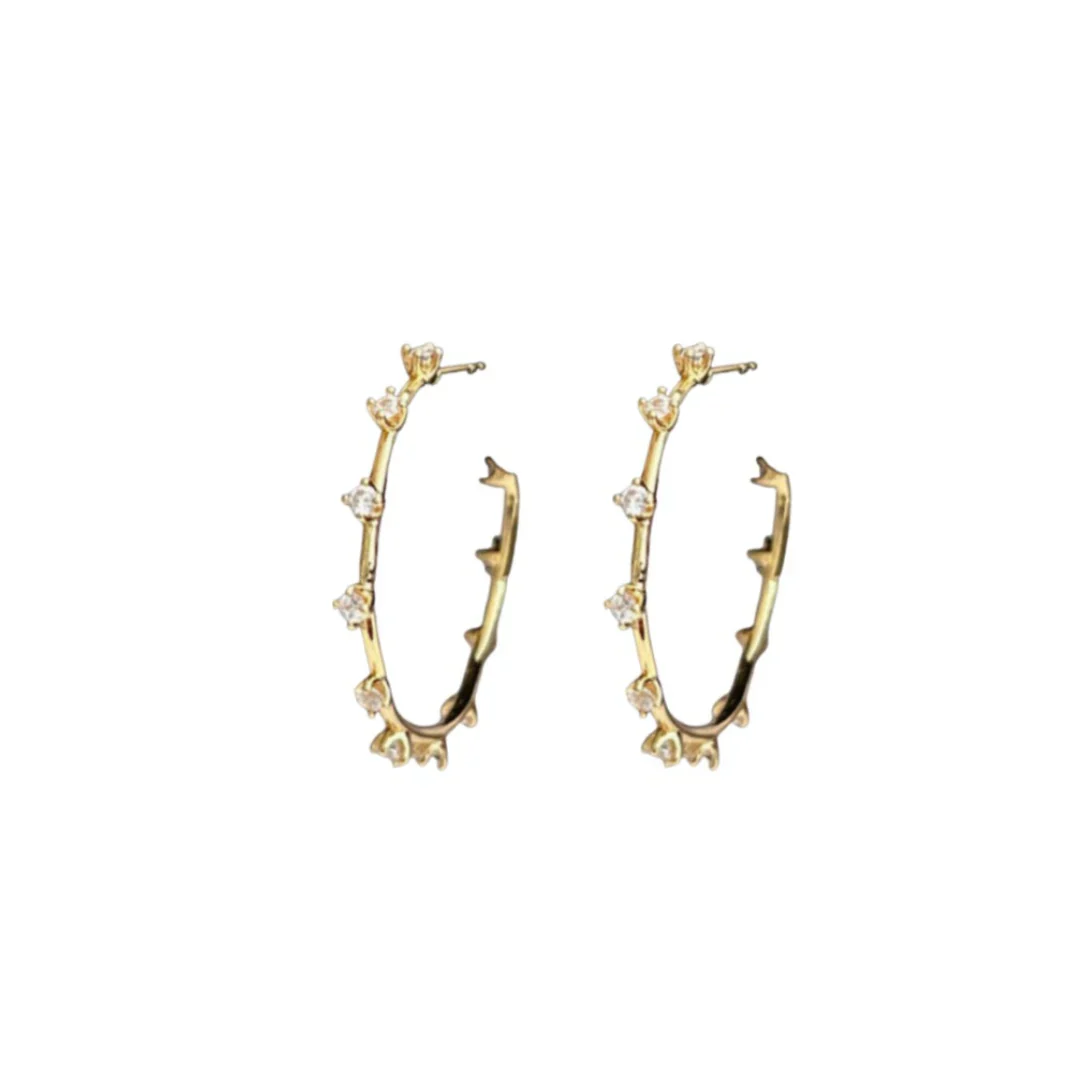 Studded Edge Hoops