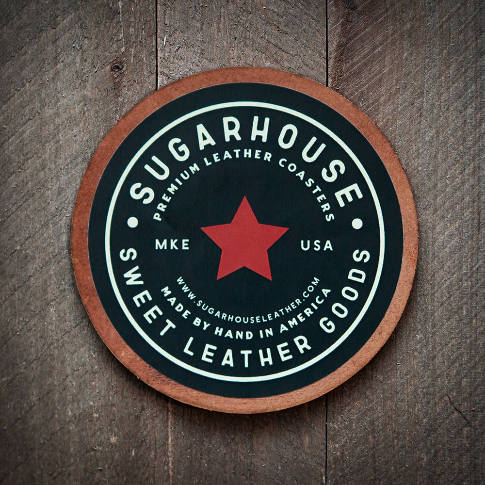 Sugarhouse Leather - 12 Gauge Leather Coaster - Image 2