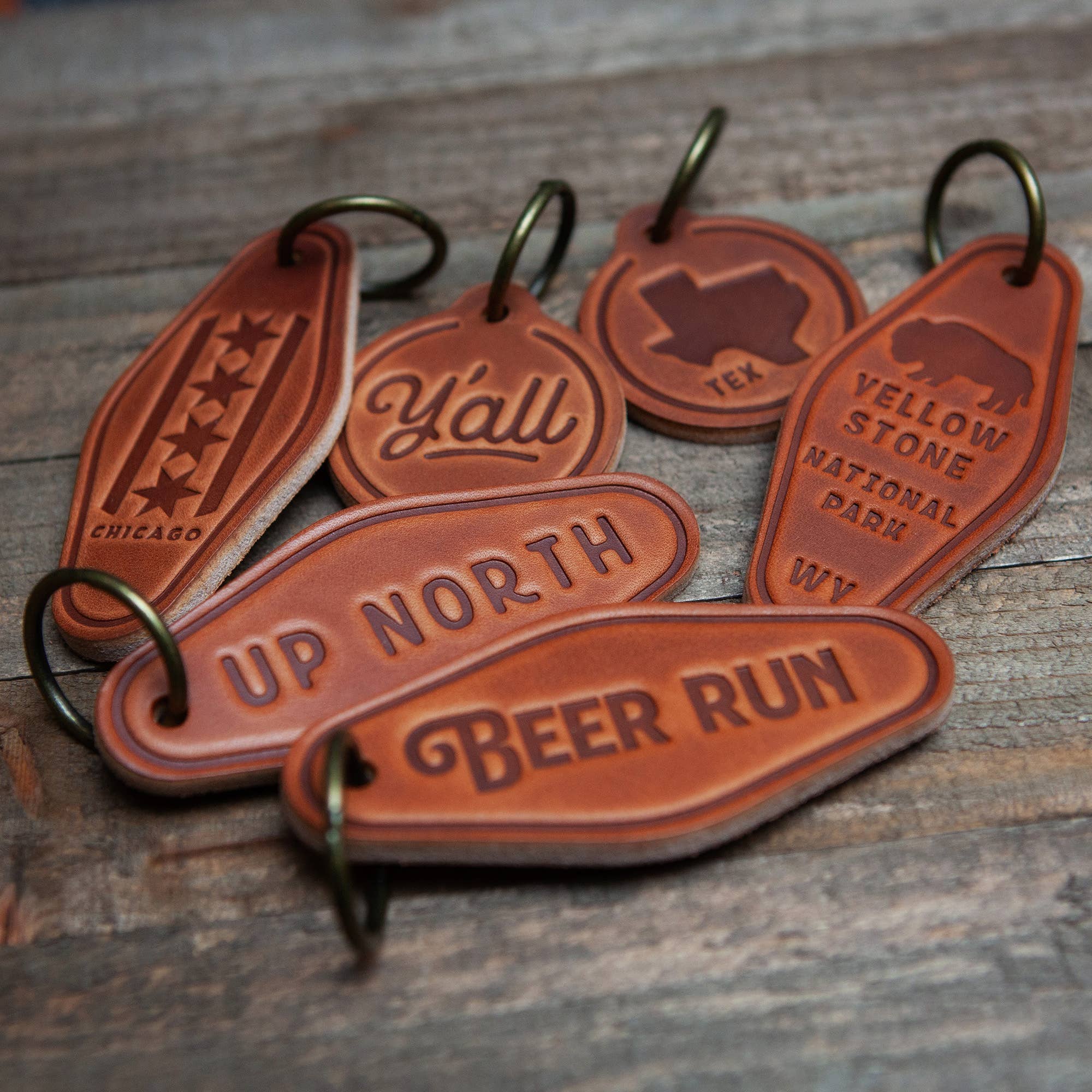 Sugarhouse Leather - Hunt Antlers Leather Keychain Motel Style - Image 4