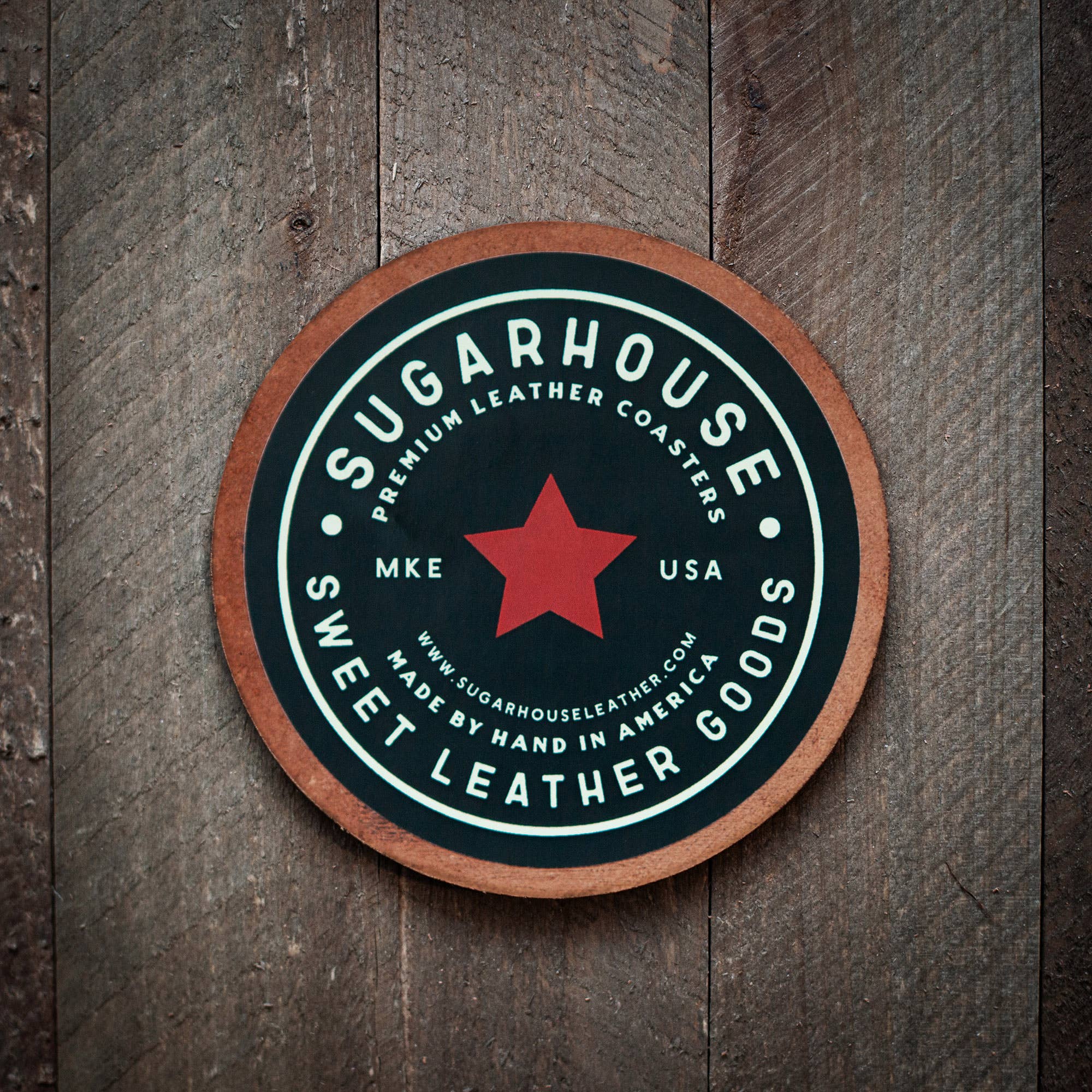 Sugarhouse Leather - Make it an Old Fashioned Leather Coaster - Image 2