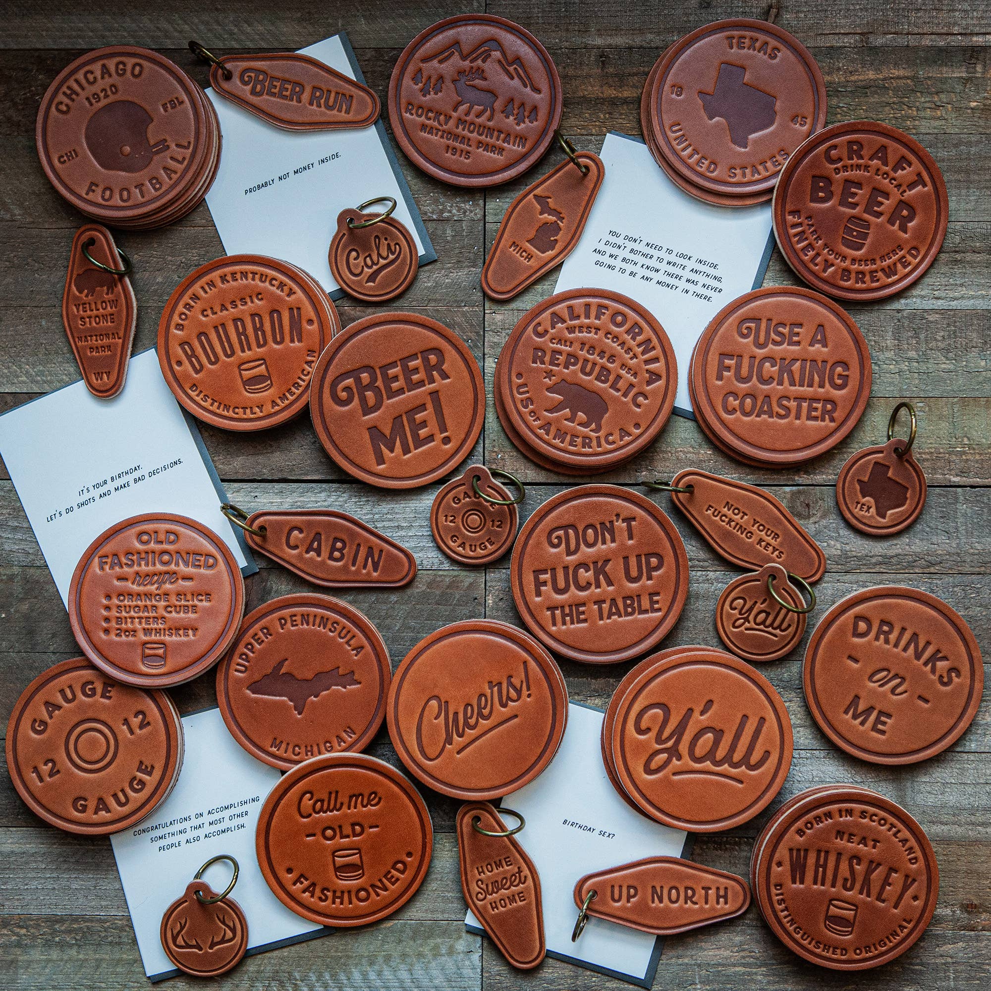 Sugarhouse Leather - Pickleballer Leather Coaster - Image 5