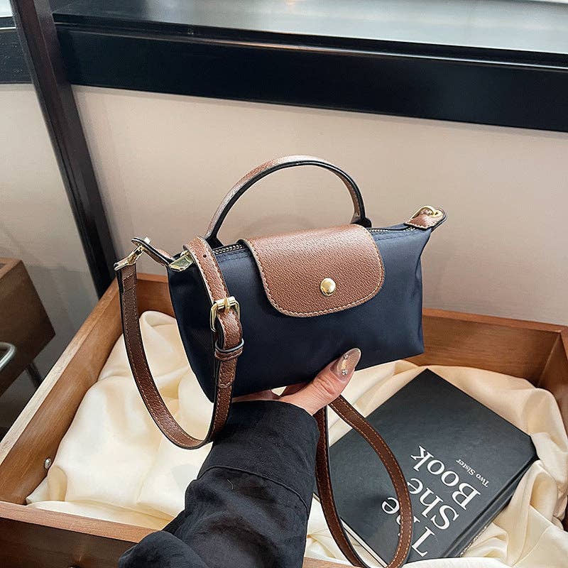Sweetkama - Ladies Color Block Flap Crossbody Bag Phone Wallet Bag SKAB4153: Black - Image 5