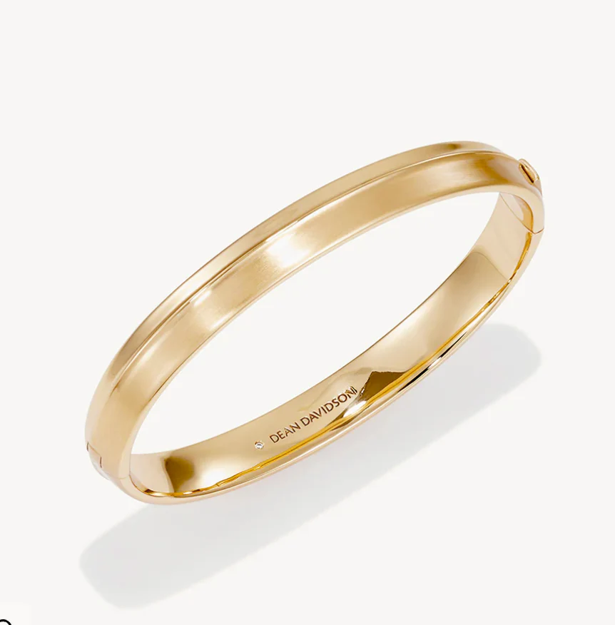Tao Hinged Bangle - Gold - Image 2