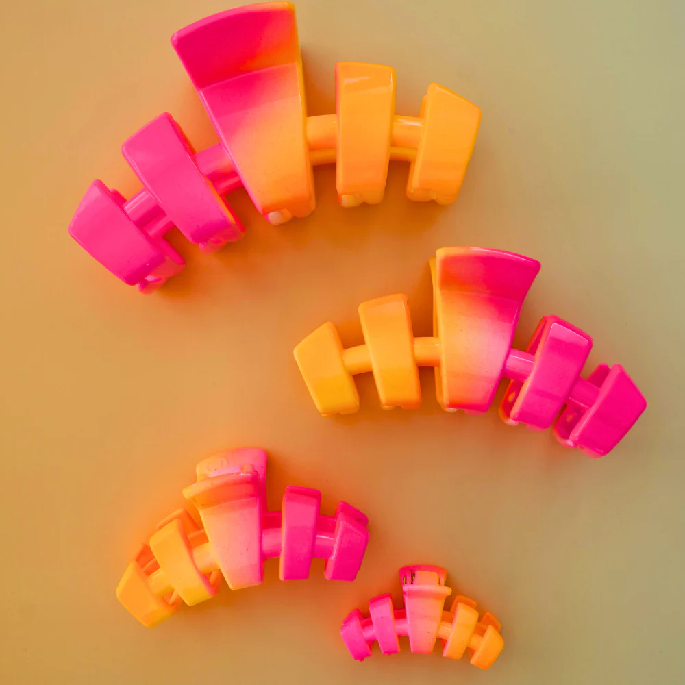 TELETIES - Classic Hair Clip | Large | Day Rave - Image 4