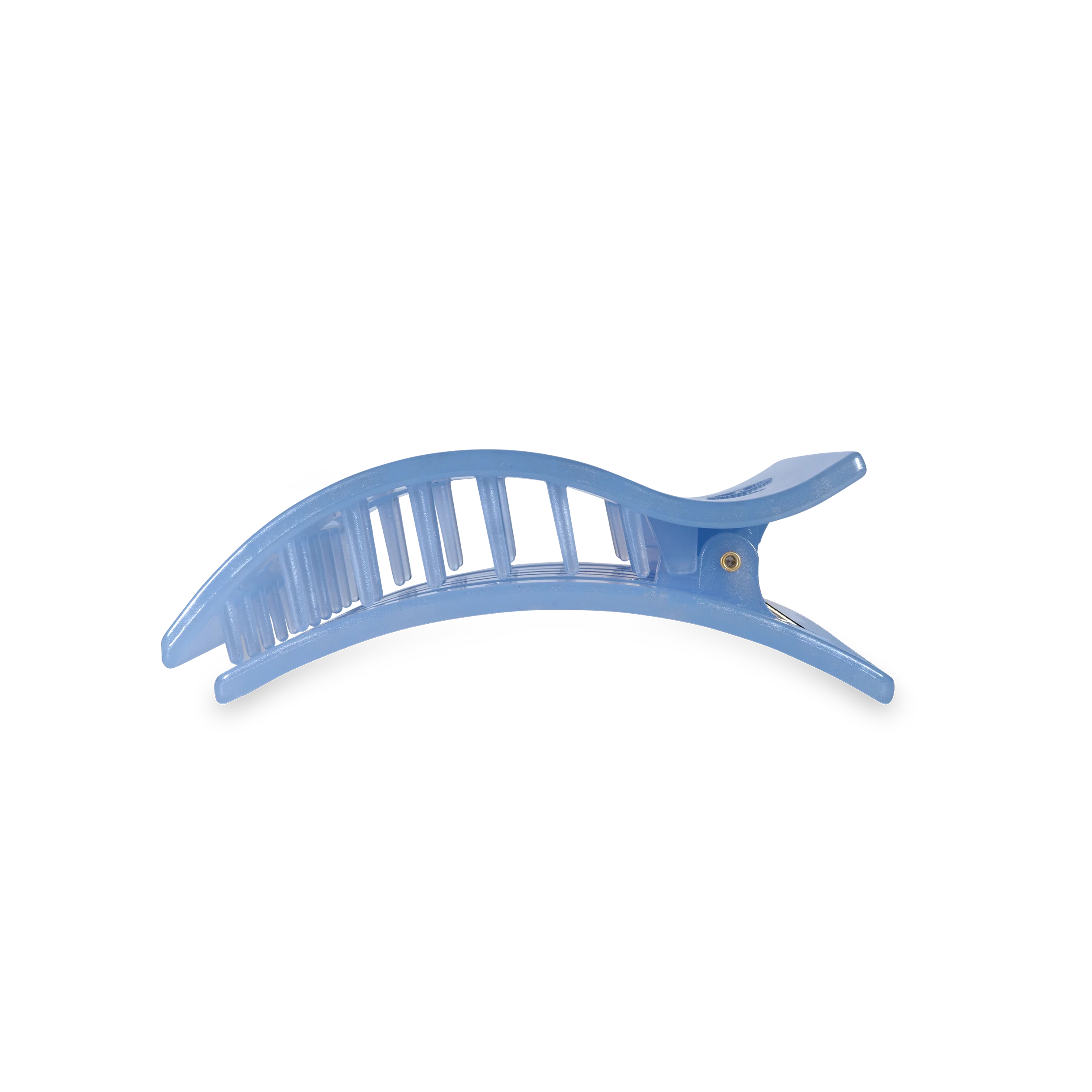 TELETIES - Flat Rectangle Hair Clip | Medium | Blue Lagoon - Image 3