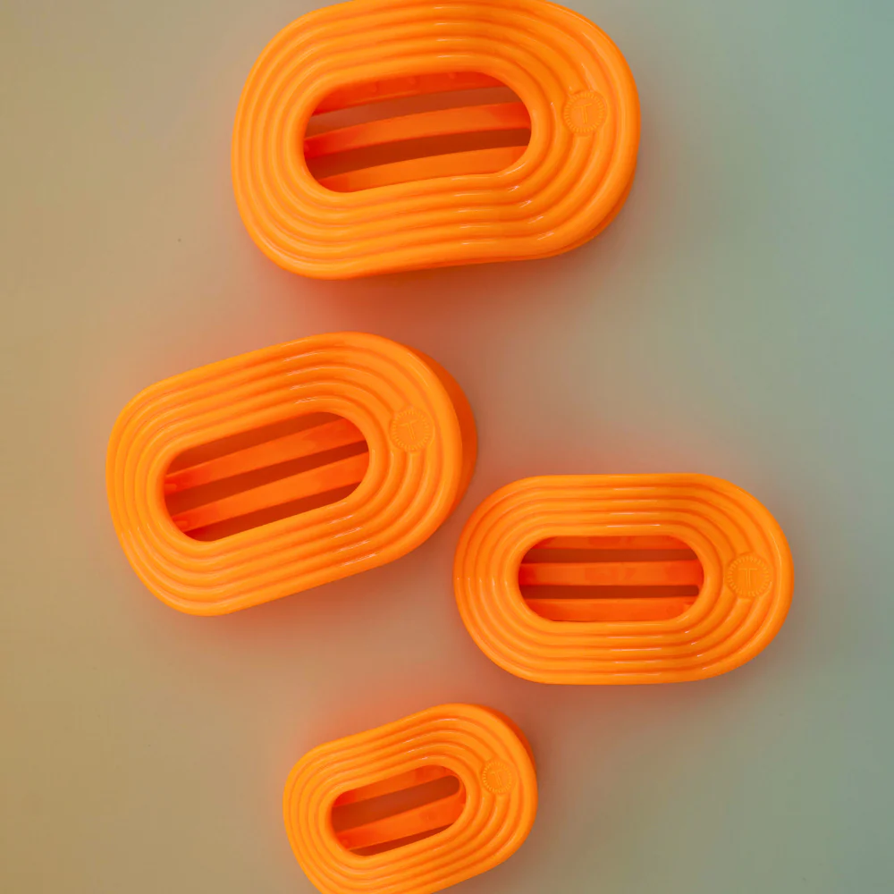 TELETIES - Flat Round Hair Clip | Large | Day Rave - Image 5
