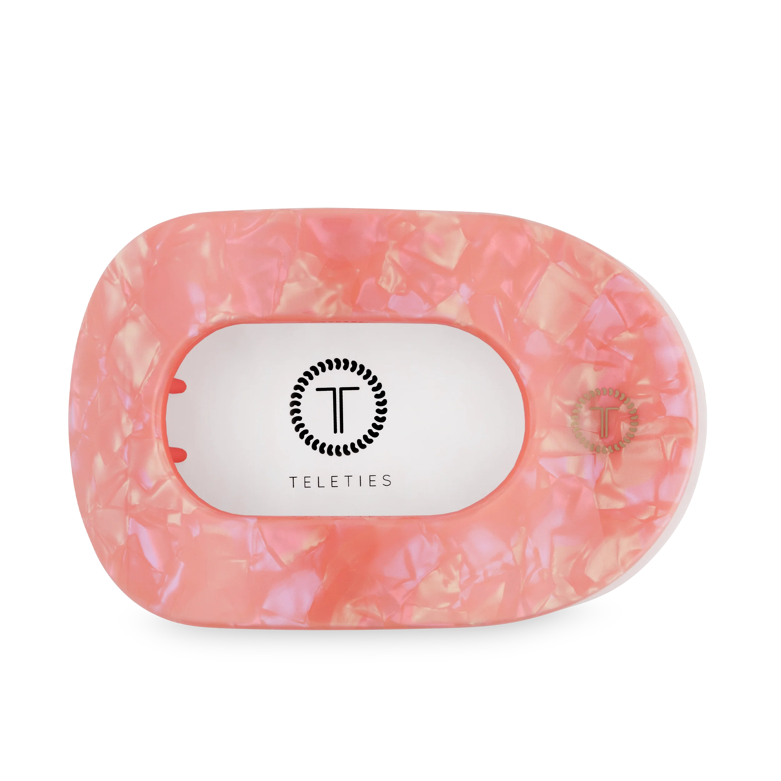 TELETIES - Flat Round Hair Clip | Large | Dreamsicle - Image 2