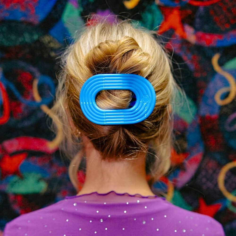 TELETIES - Flat Round Hair Clip | Large | Miami Vice - Image 4