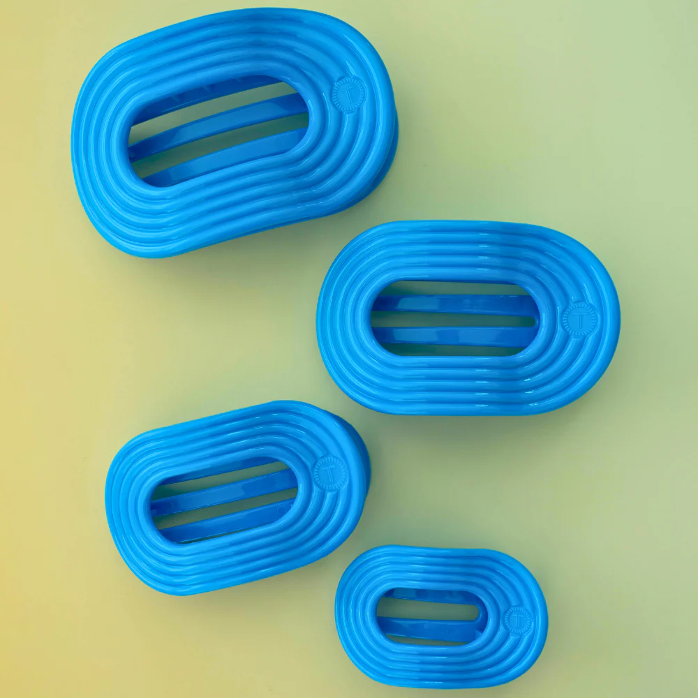 TELETIES - Flat Round Hair Clip | Large | Miami Vice - Image 5