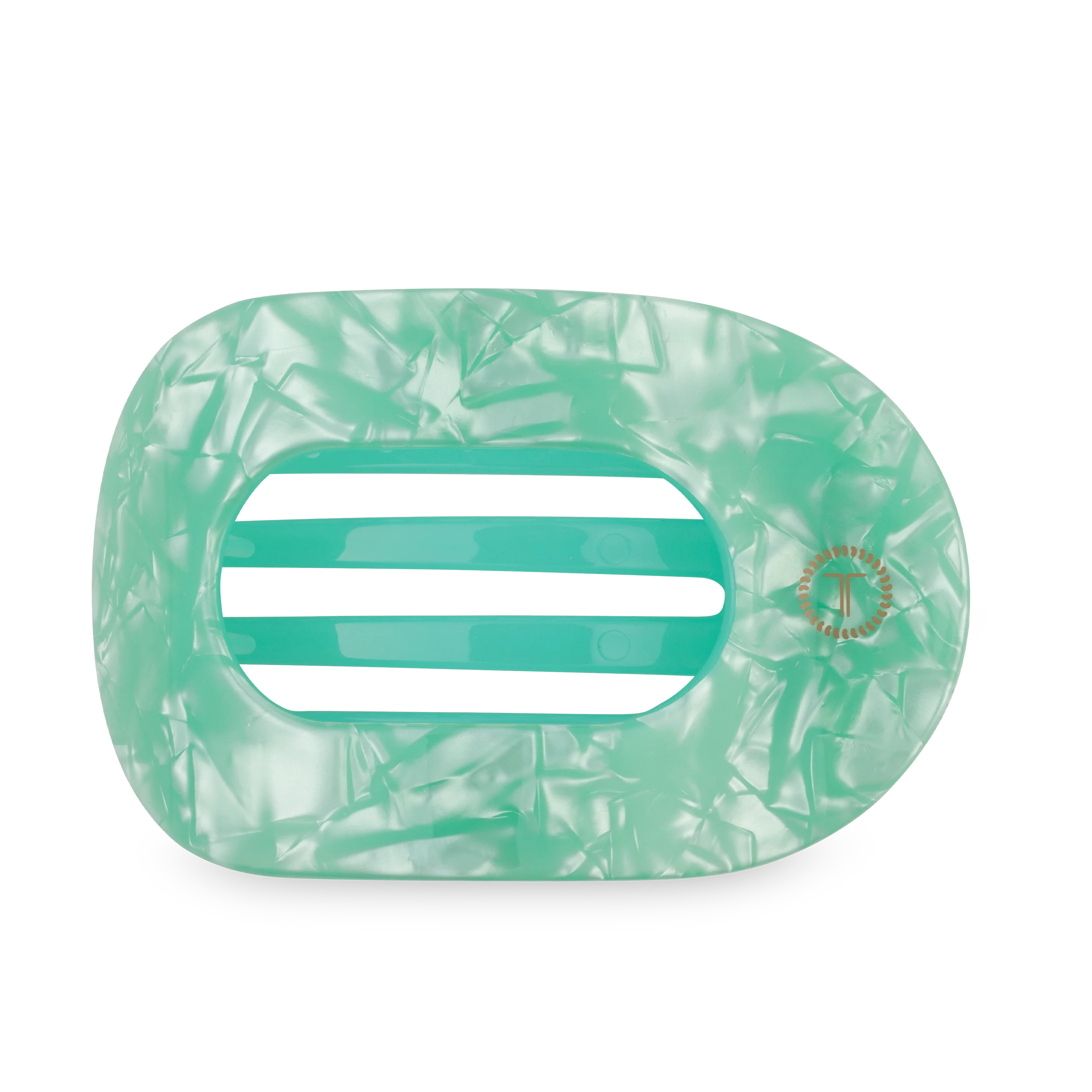 TELETIES - Flat Round Hair Clip | Large | Spring Splash