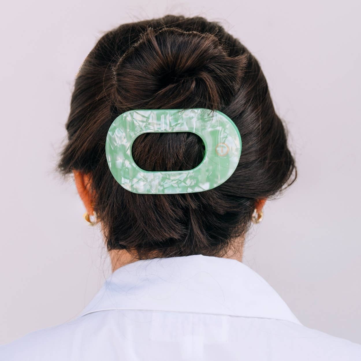 TELETIES - Flat Round Hair Clip | Large | Spring Splash - Image 4