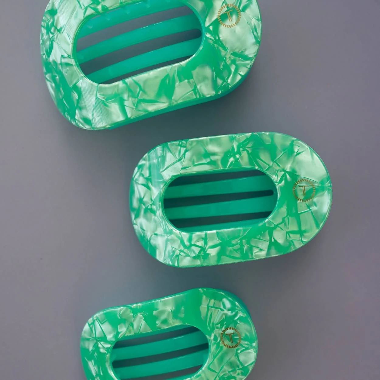TELETIES - Flat Round Hair Clip | Large | Spring Splash - Image 5