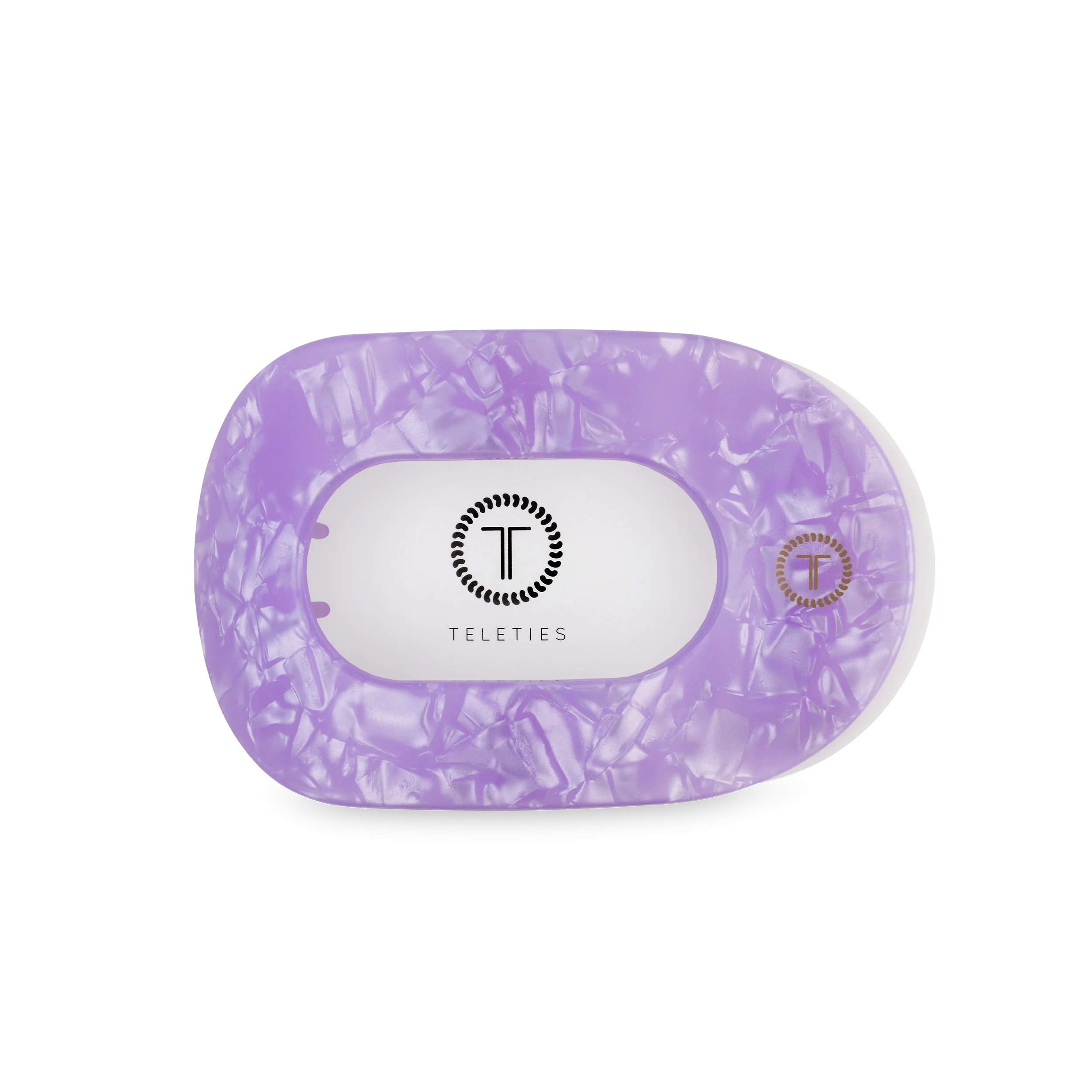 TELETIES - Flat Round Hair Clip | Medium | Lavender Mist - Image 2