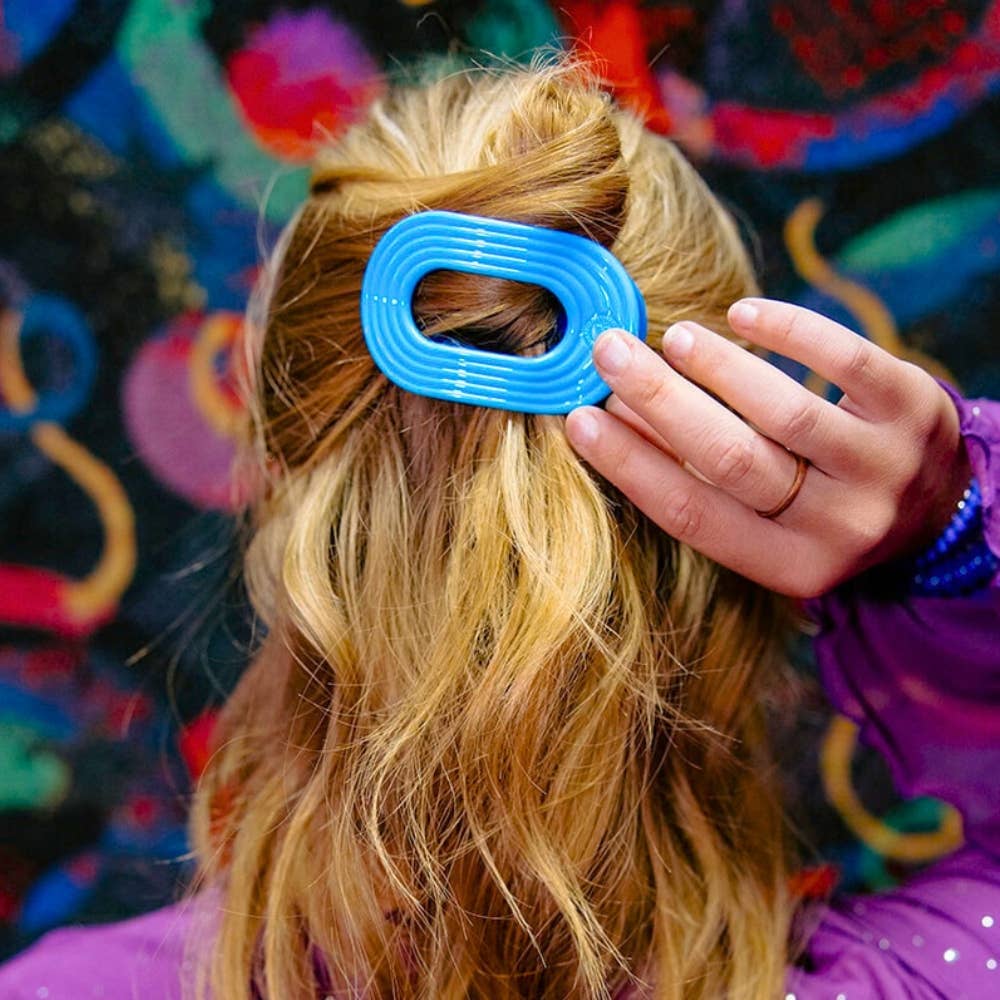 TELETIES - Flat Round Hair Clip | Small | Miami Vice - Image 4