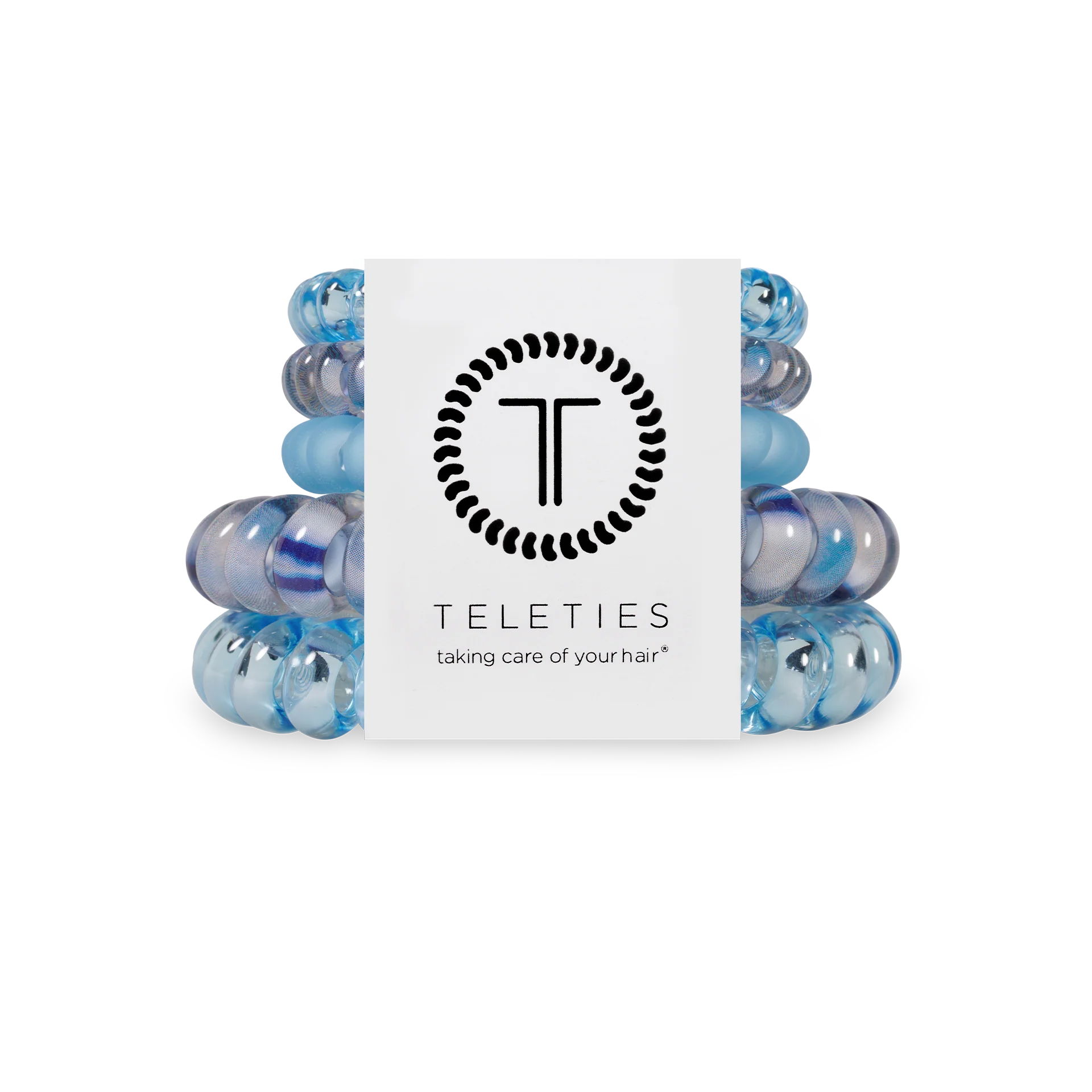 TELETIES - Spiral Hair Coils | Mix Pack | Blue Lagoon