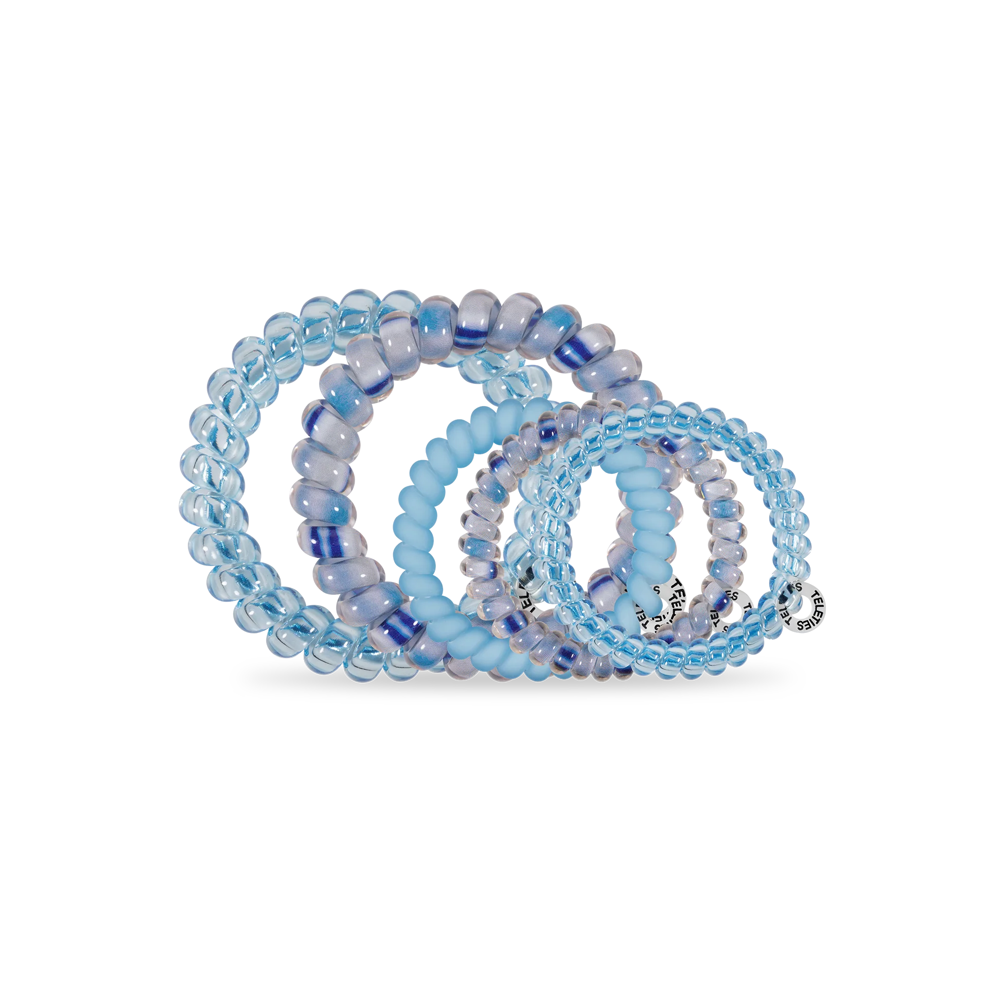 TELETIES - Spiral Hair Coils | Mix Pack | Blue Lagoon - Image 2