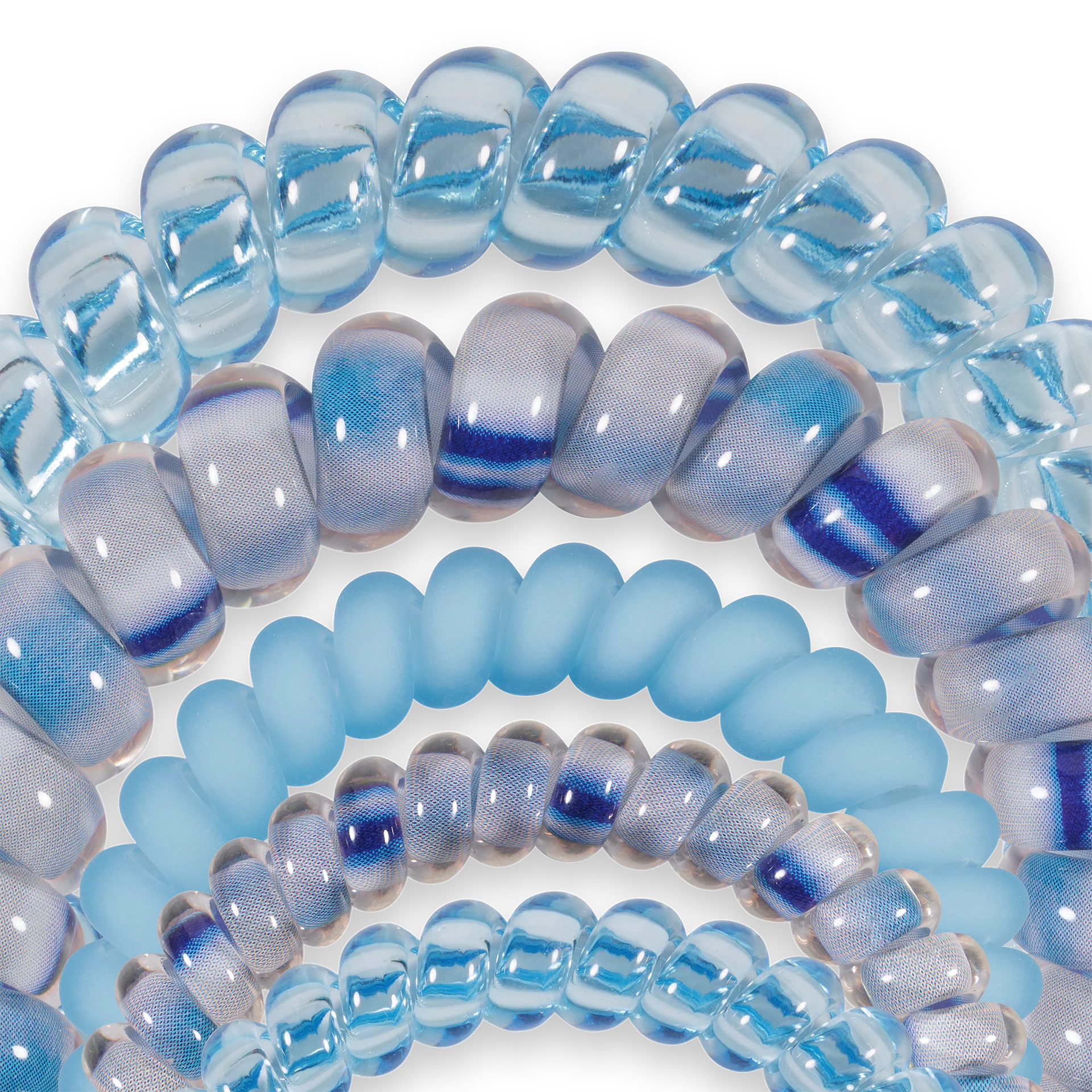 TELETIES - Spiral Hair Coils | Mix Pack | Blue Lagoon - Image 3