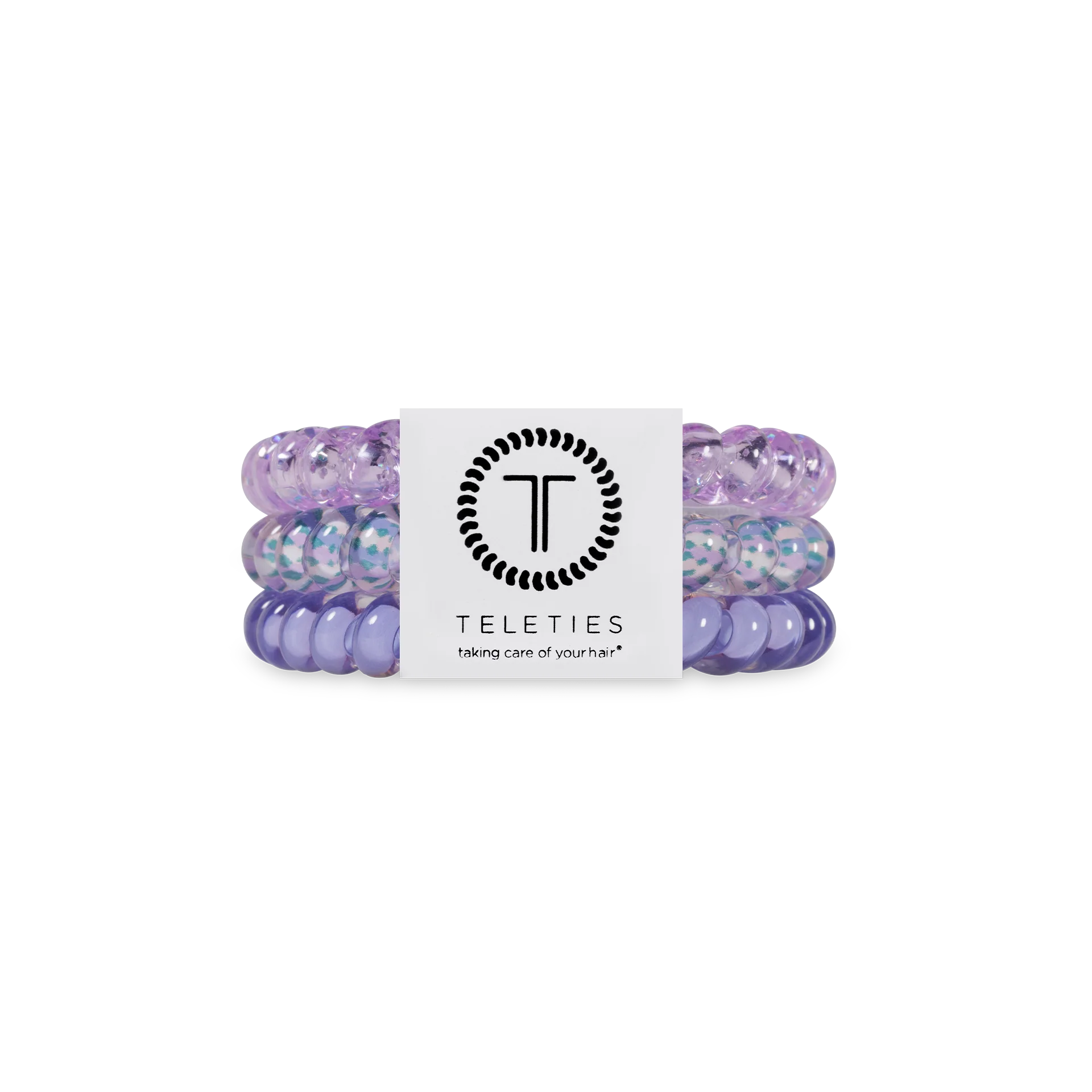 TELETIES - Spiral Hair Coils | Small | Lavender Mist