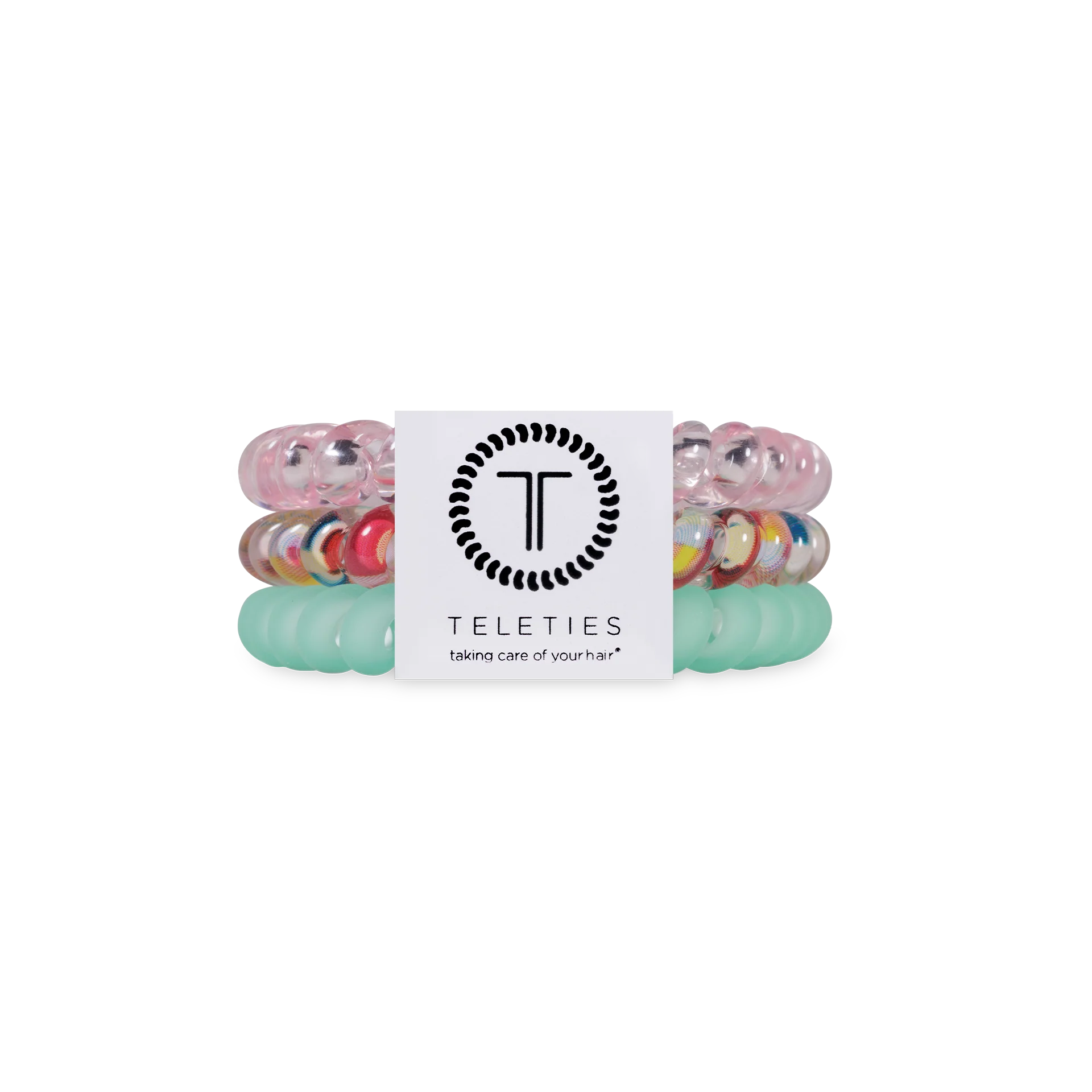 TELETIES - Spiral Hair Coils | Small | Spring Splash