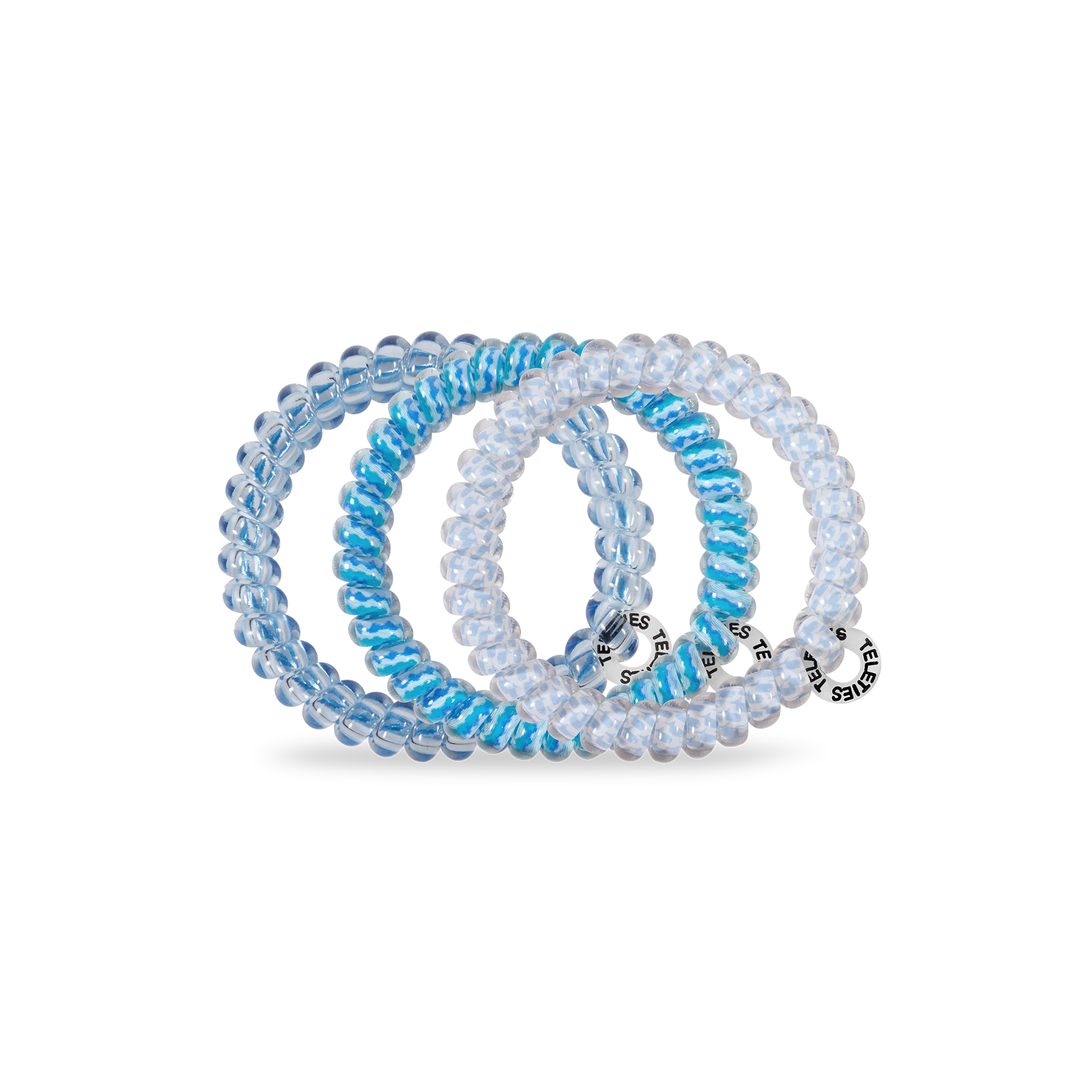 TELETIES - Spiral Hair Coils | Small | Summer Sky Hair Ties - Image 2