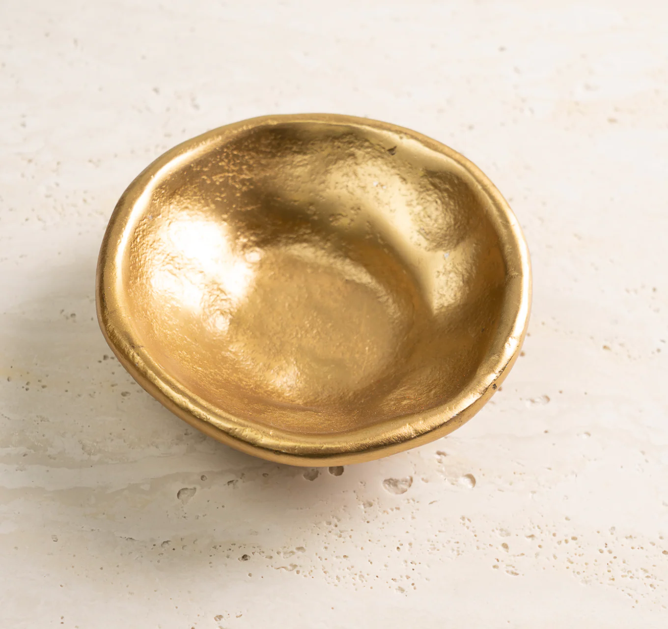 Textured Gold Free Form Small Bowl