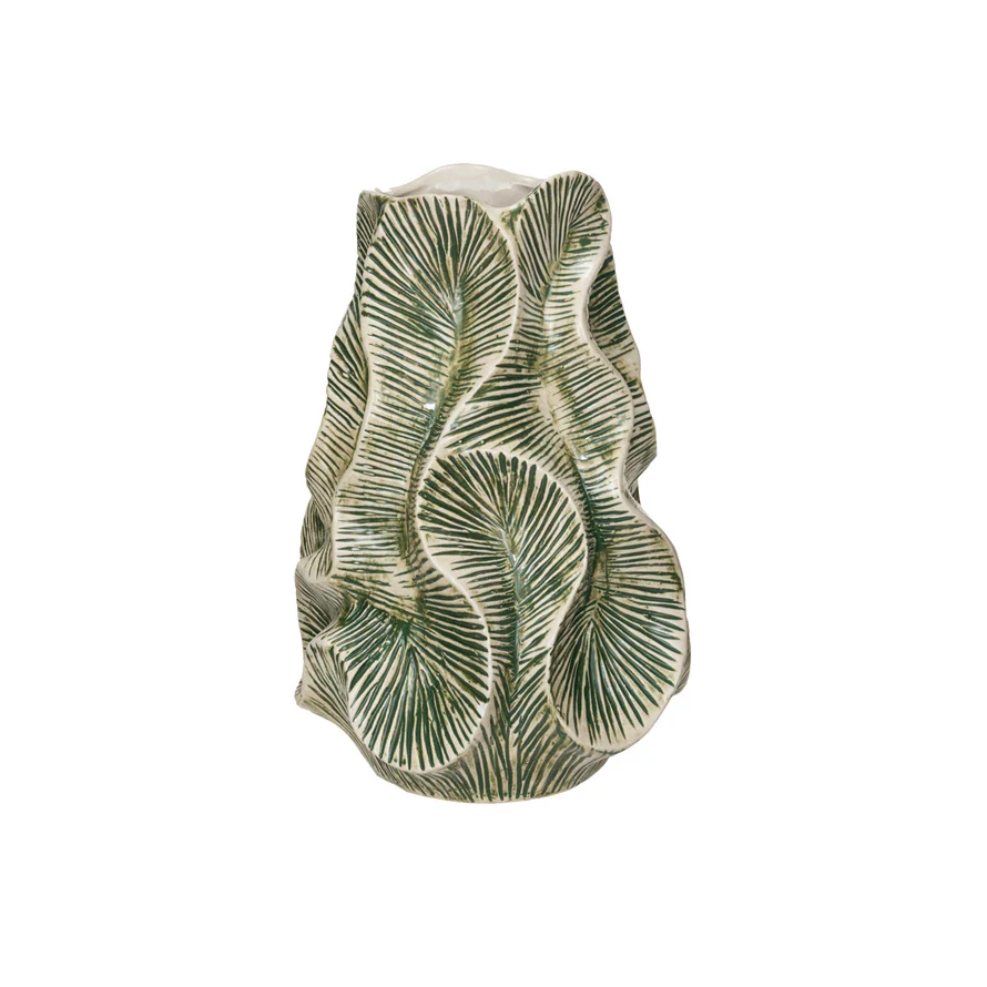 Textured Stoneware Organic Shaped Vase (Each One Will Vary)