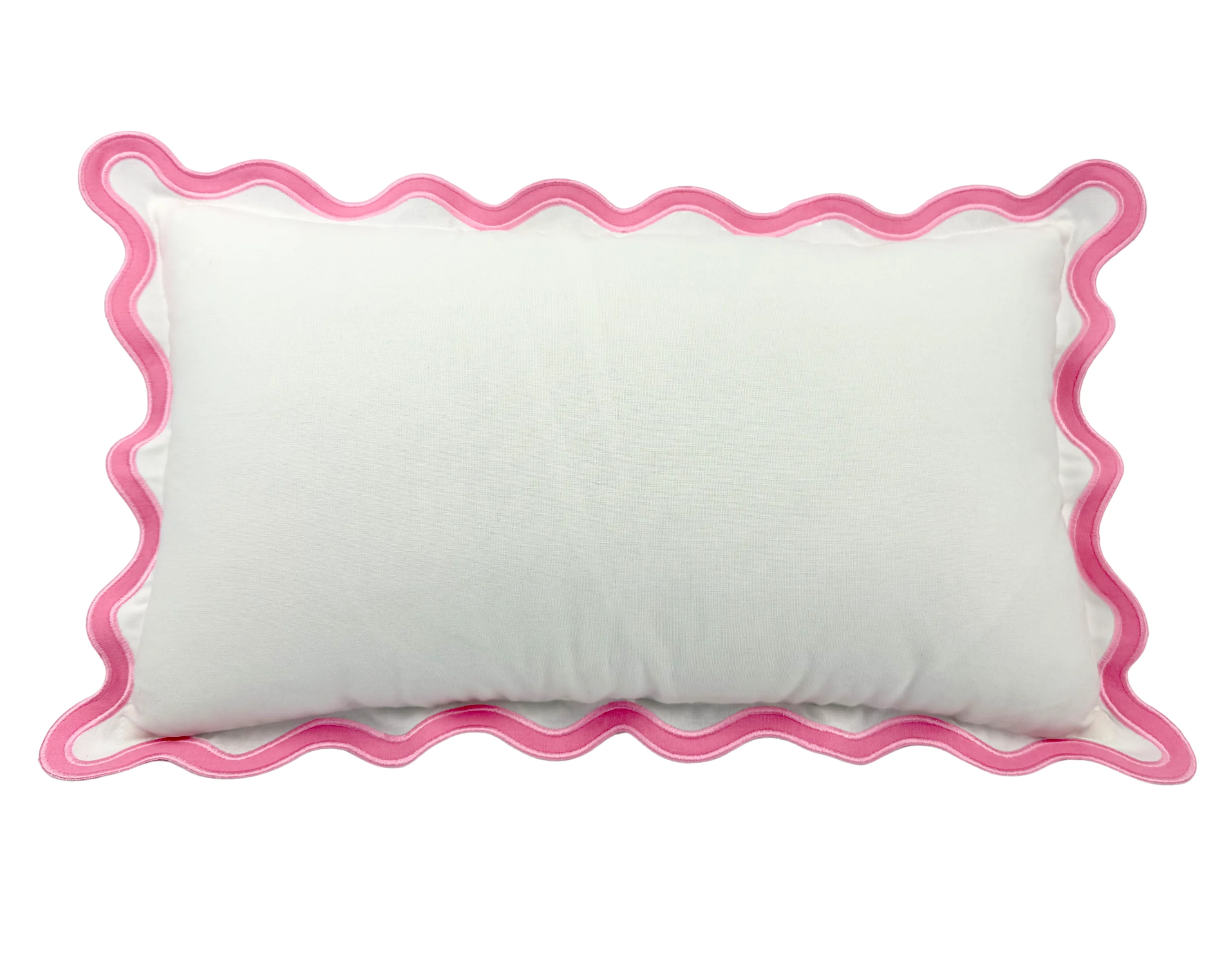 The Classic Baby - Scallop Wave Pillow Cover Sham for Monograms & Embroidery: Sage - Image 2
