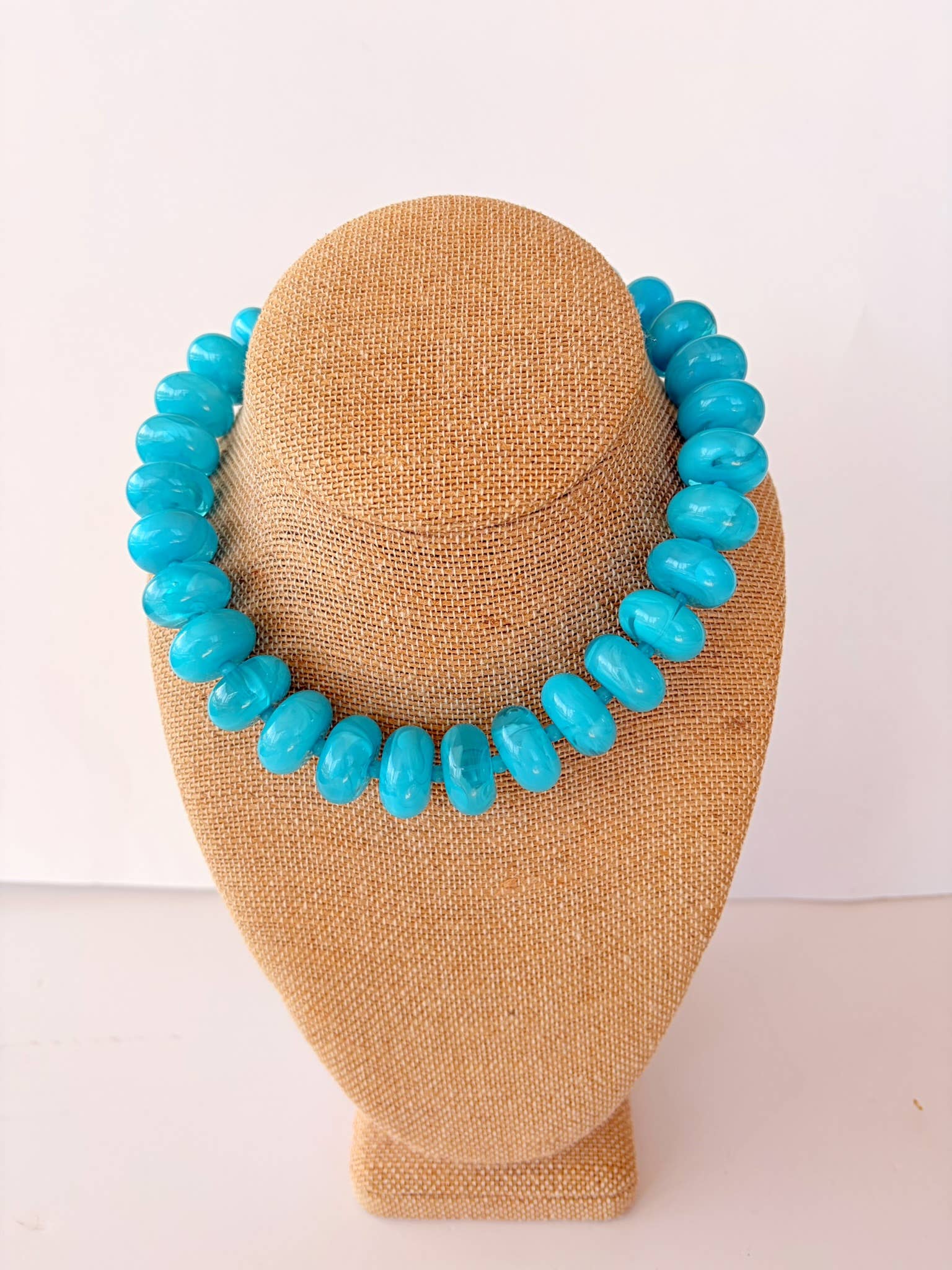 The Katie Kollective - The Rory — Turquoise Large Rondelle Beaded Necklace - Image 2
