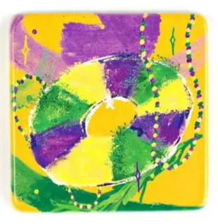 THE PARISH LINE - Coaster Set - Mardi Gras Mask - Image 4