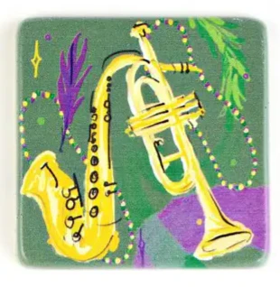 THE PARISH LINE - Coaster Set - Mardi Gras Mask - Image 5