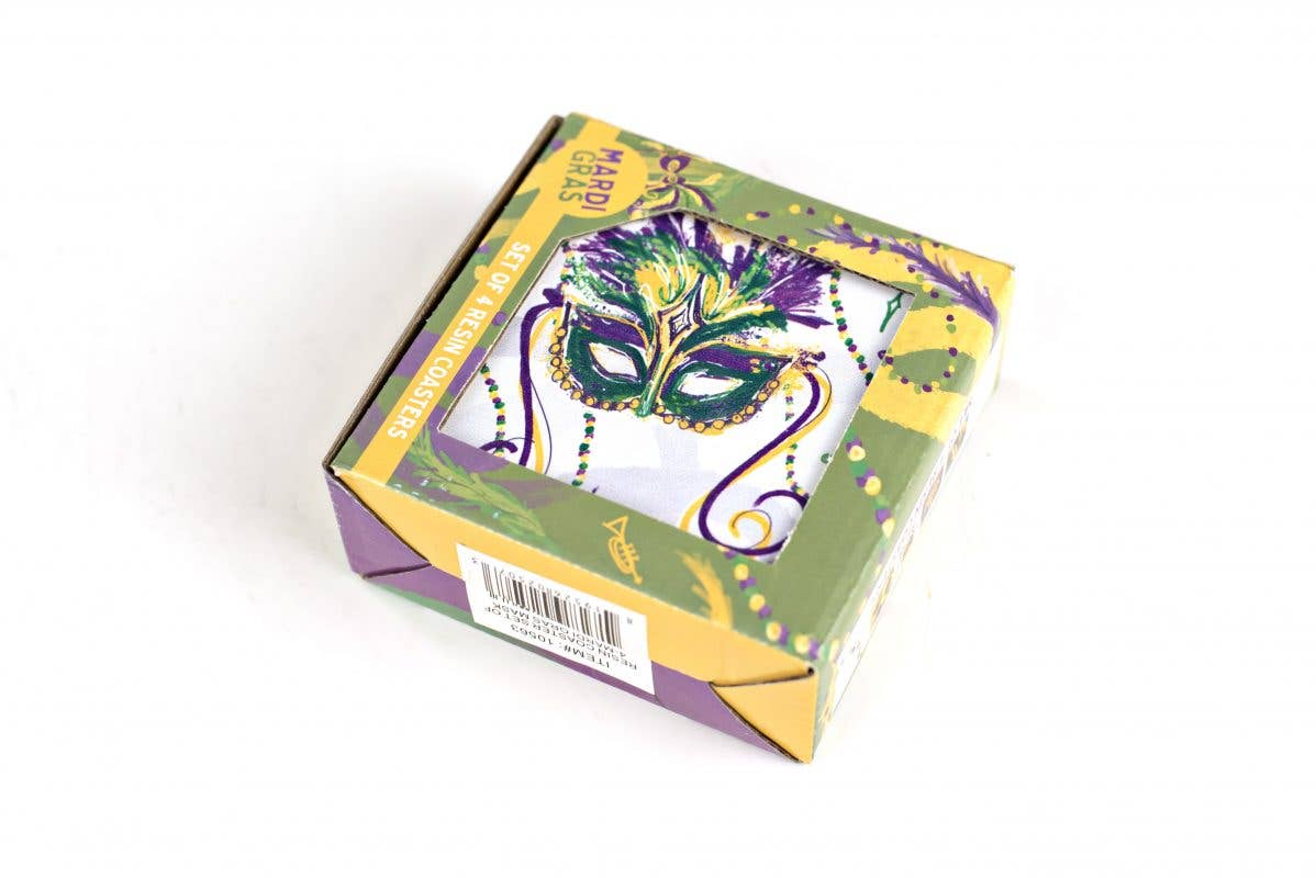 THE PARISH LINE - Coaster Set - Mardi Gras Mask - Image 6