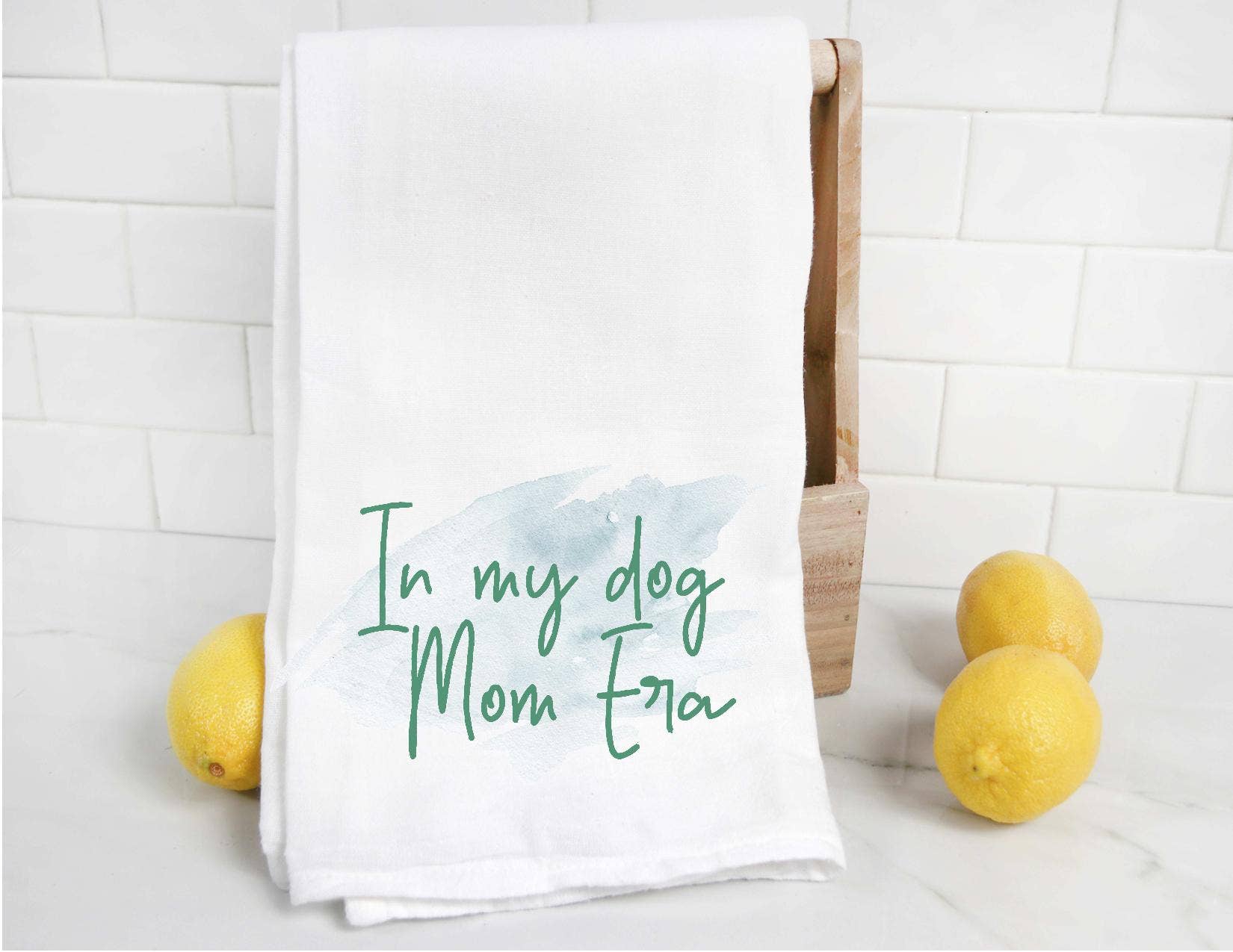 The Preppy Pineapple Home - I'm In My Dog Mom Era Tea Towel