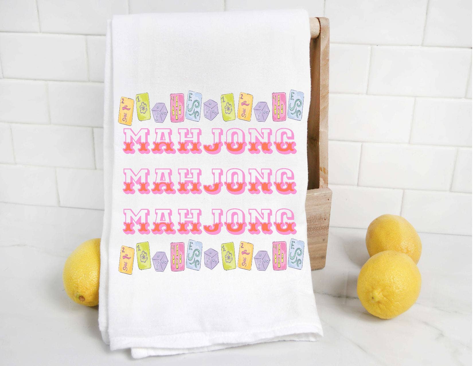 The Preppy Pineapple Home - Mahjong Tea Towel