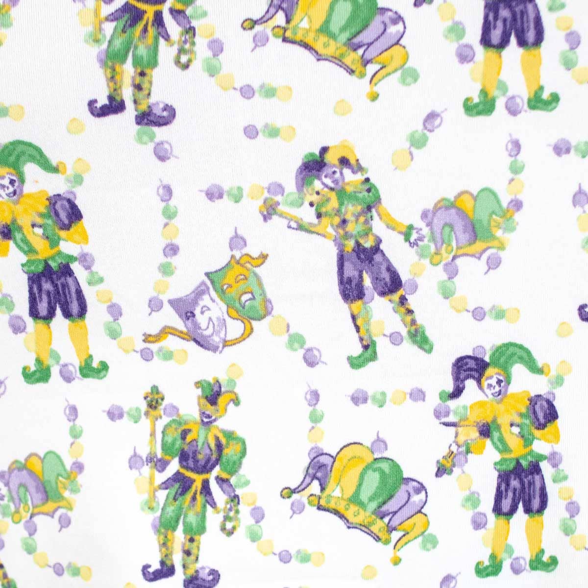 The Royal Standard - Sz 6 Kid's Mardi Jester Long Sleeve Pajamas   White/Multi - Image 2