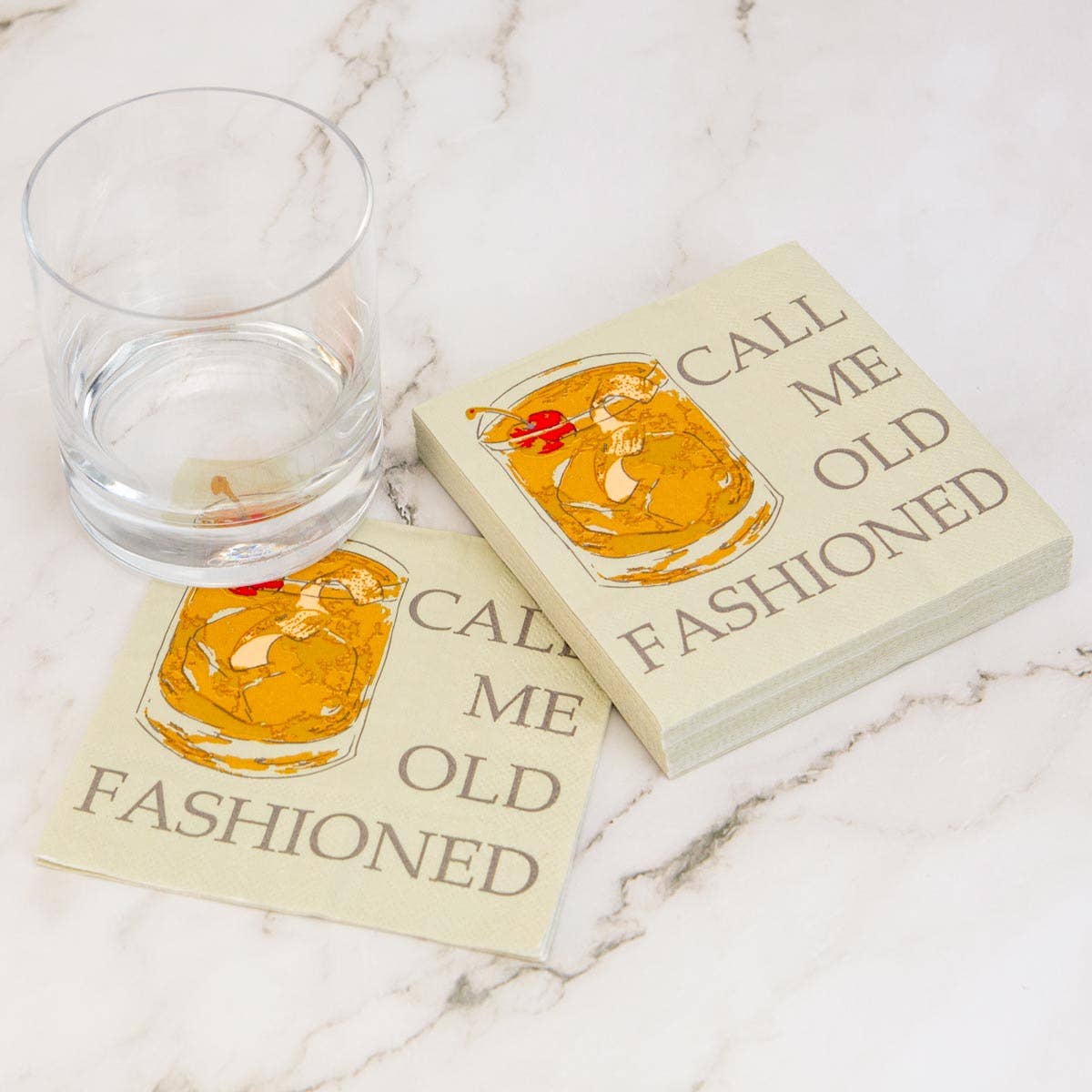 The Royal Standard - Old Fashioned Cocktail Napkins    Shell/Multi   5"