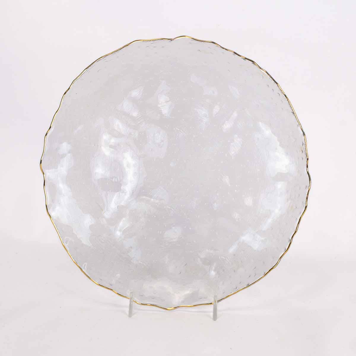 The Royal Standard - Provence Serving Platter   Clear/Gold   10.25"