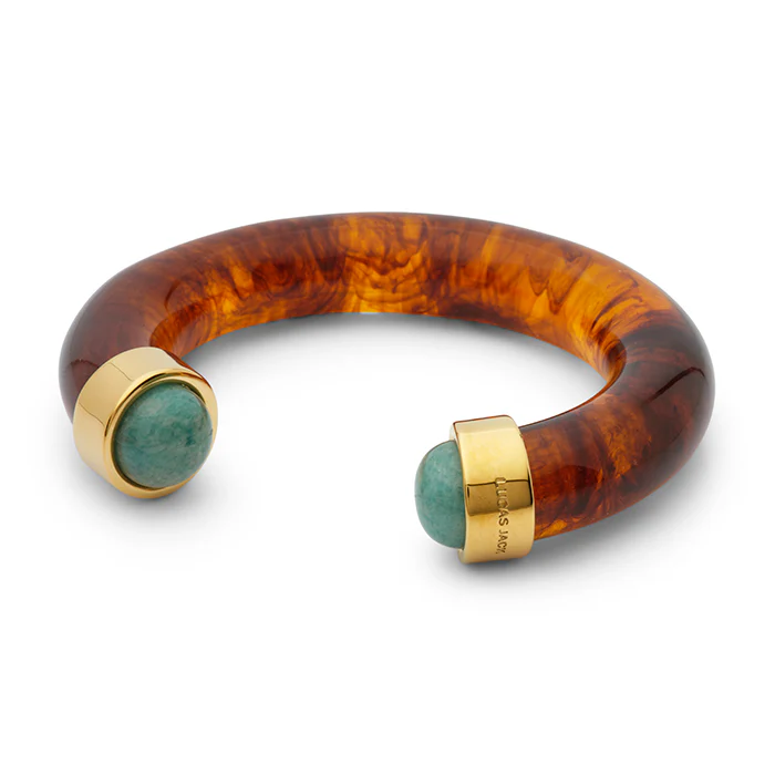 Thick Resin Bangle w Quartz End - Image 7