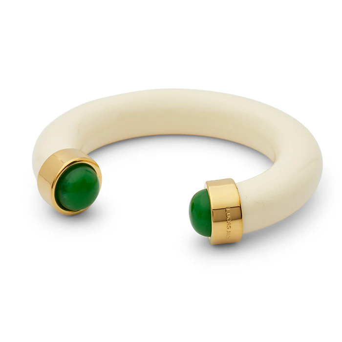 Thick Resin Bangle w Quartz End - Image 8
